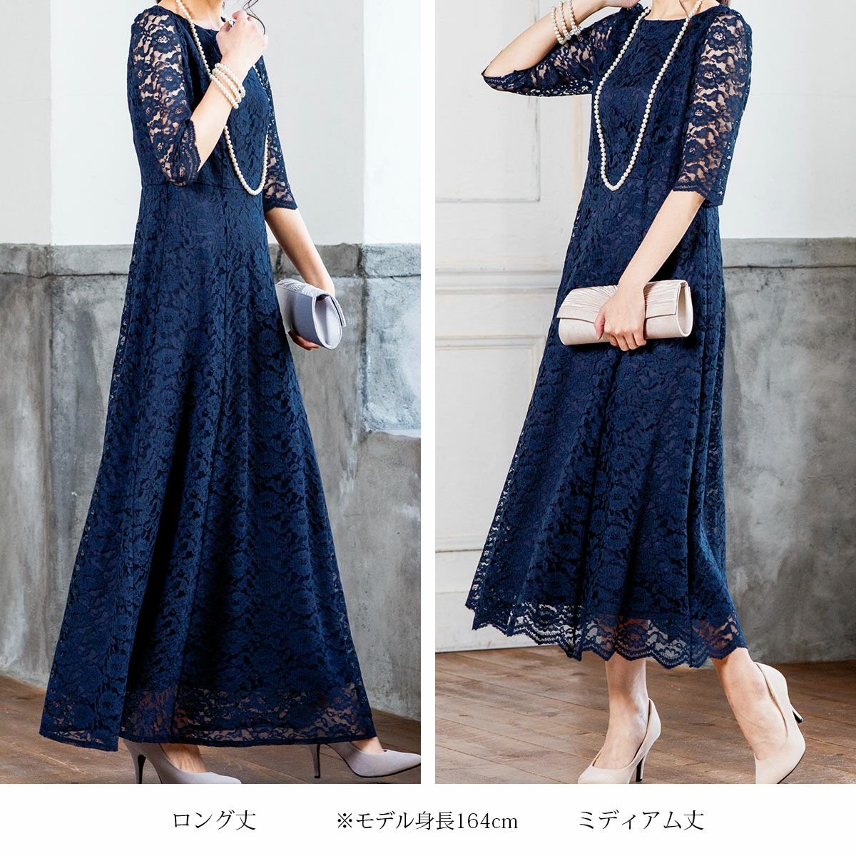 選べる2つの着丈！ボレロ付き！パーフェクトアンサンブルドレス FD