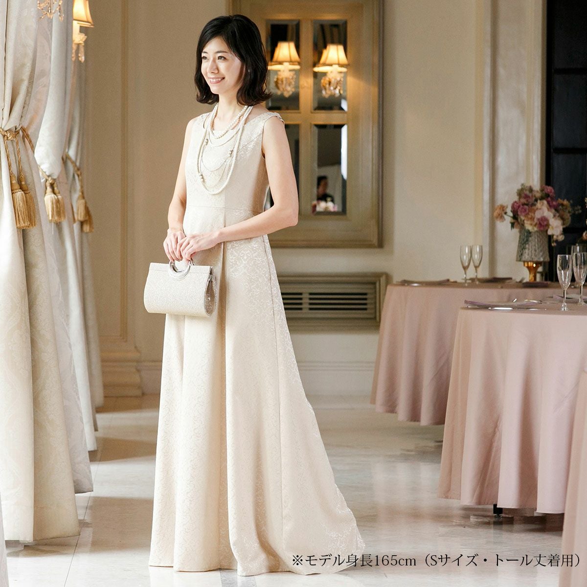 結婚式マザーズドレス 母親・親族 クラシックジャカードドレス FD