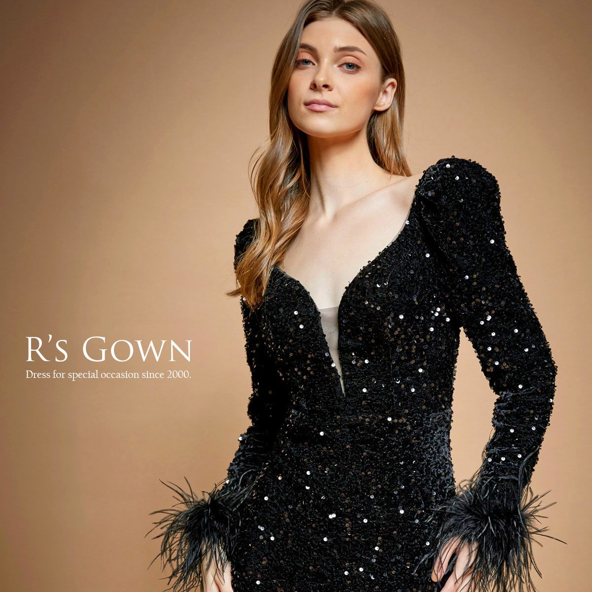総スパンコール！！ ラグジュアリーロングドレス FD-080297 | アールズ