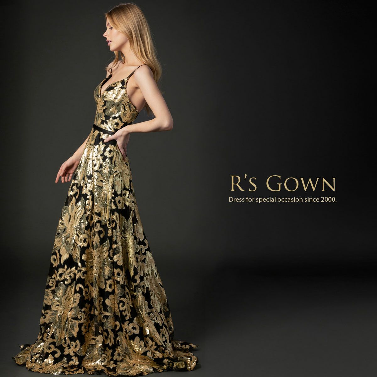 スパンコールがラグジュアリー！ロングドレス 演奏会用ドレス FD